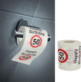 Set med 4 toalettpapper "Grattis på 40-årsdagen" │40-årsdagen 24 meter 2-tyger 180Gr/Qm │ Toalettpappersmotiv toalettpapper (4 x toalettpapper 40)