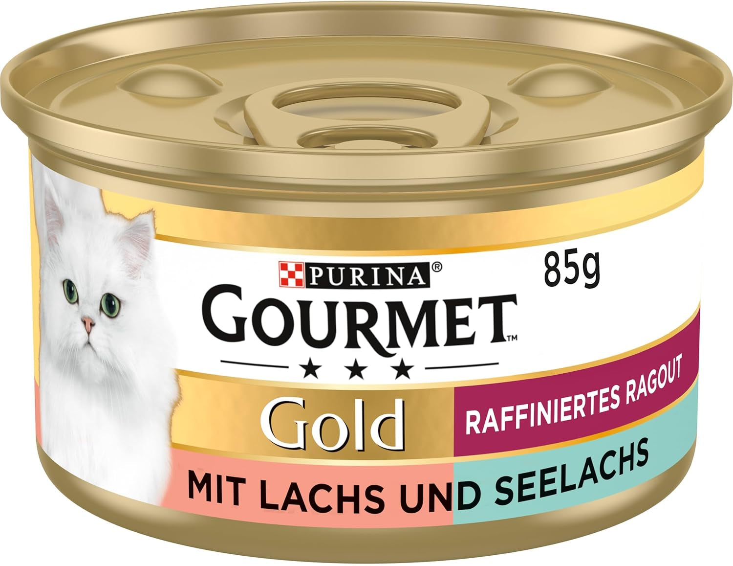 Gourmet Guld Raffinerad Ragout Duetto Lax & Gul Torsk Våtmat för katter 12-pack (12 x 85 g)