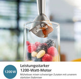 Philips 5000-Serie Stabmixer - 1200W Leistung. Promix-teknik. Led Geschwindigkeitsanzeiger. Stufenlose Geschwindigkeitseinstellung. Kompakt design. Leicht Zu Reinigen. Schwarz (HR2681/00) Kitchen Naty Shop