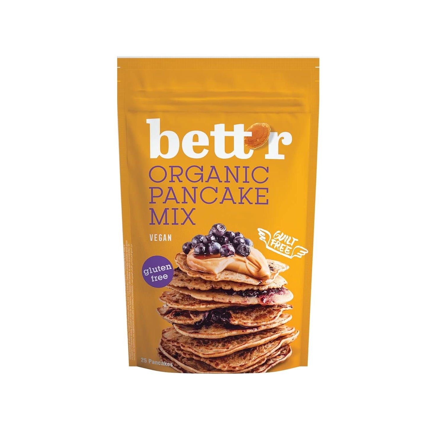 Bett'R Pancake Mix, ekologisk, vegansk och glutenfri bakmix, 6 x 400 gram Kitchen Naty Shop