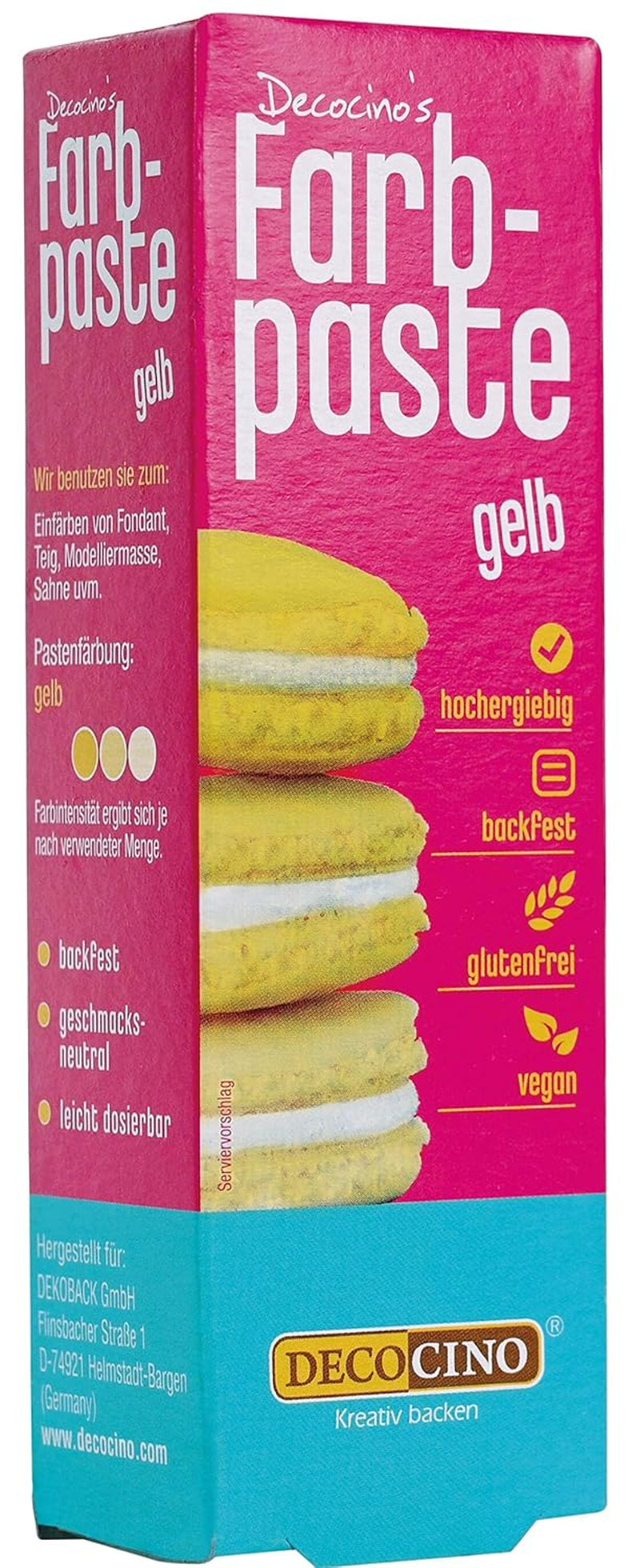 DECOCINO rosa färgpasta - 20 g - Livsmedelsfärg, perfekt för att färga tårtor, fondant och krämer - Fri från azofettsyror och gluten