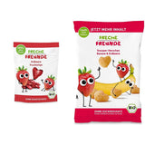 100 % jordgubbar ekologiska fruktchips Frystorkade jordgubbschips Paket med 12 (12 x 12 g) och Crispy Hearts Banan & Strawberry Organic Kids & Baby Snack (9 x 30 g) 270 g