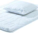 Aqua-Textil Soft Touch Set för barn Täcke 100 X 135 Cm 250G och 350G med kudde 40 X 60 Cm 150G Täcke 4 säsonger Klimatkontroll Oeko-Tex Täcken och täcken Naty Shop 155X220 Cm + 1X Cm 80X året runt