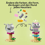 LEGO Classic Creative Animals, låda med färgglada klossar, bygg tegeldjursfigurer som hund, katt, kanin, hamster och fågel, byggleksak för pojkar och flickor från 5 år 11034 Byggset Besuche den LEGO-Store