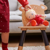 HABA 302108 - Annelie docka, tygdocka med kläder och hår, 30 cm, leksak från 18 månader, röda Dolls Naty Shop