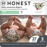 – Miljövänliga och högkvalitativa engångsblöjor, Pandas, storlek 3 (7,3–12,7 kg), 27 st.