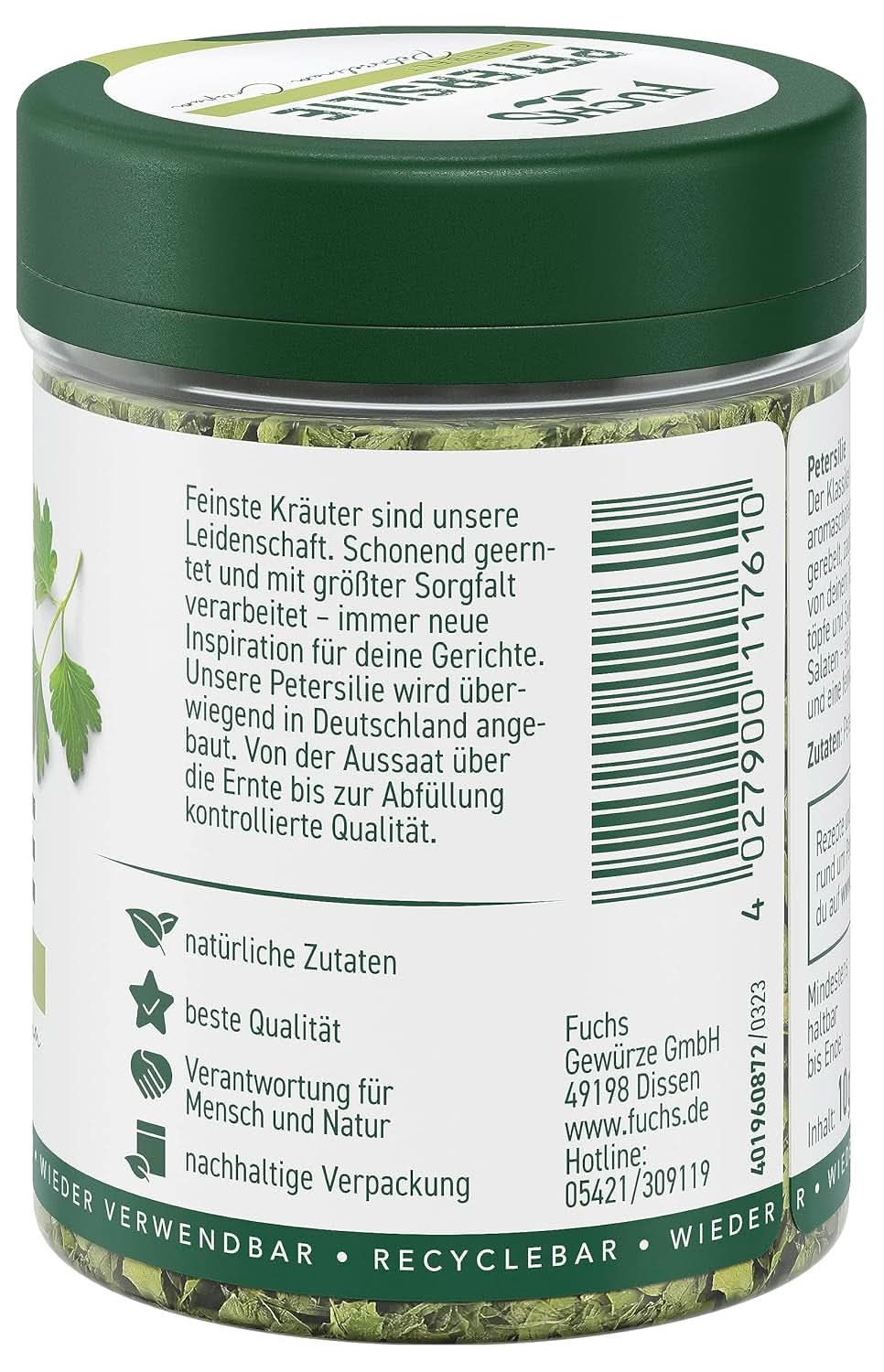 Fuchs - Persilja Rubbed - Örtsmak för äggrätter, grönsaker och sallader - 10 gram Condiments Naty Shop
