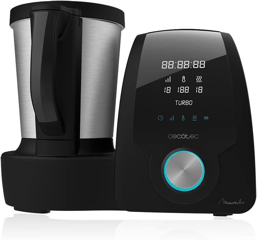 Cecotec Mambo 6090 Multifunktions-Küchenmaschine, 1700 W, 23 Funktioner, Krug Mit Fassungsvermögen 3,3 L, 3 Teller Gleichzeit, 10 Geschwindigkeitsstufen, Timer Kitchen Robots and Mixers Naty Shop