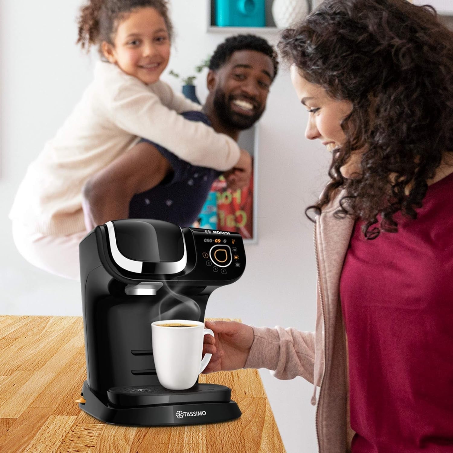 Tassimo My Way espressomaskin med 2 kapslar TAS6502 med vattenfilter, 70+ drycker, dryckesanpassning, kaffevariation, enkel bryggning, 1500W, svart