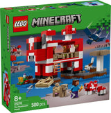 LEGO Minecraft The Mushroom Cow House Videospel Byggnadsleksak Svamp Landmodell med minifigurer Steve och andra karaktärer Leksats för pojkar och flickor 8 år 21270 Byggset Beuche den LEGO-Store