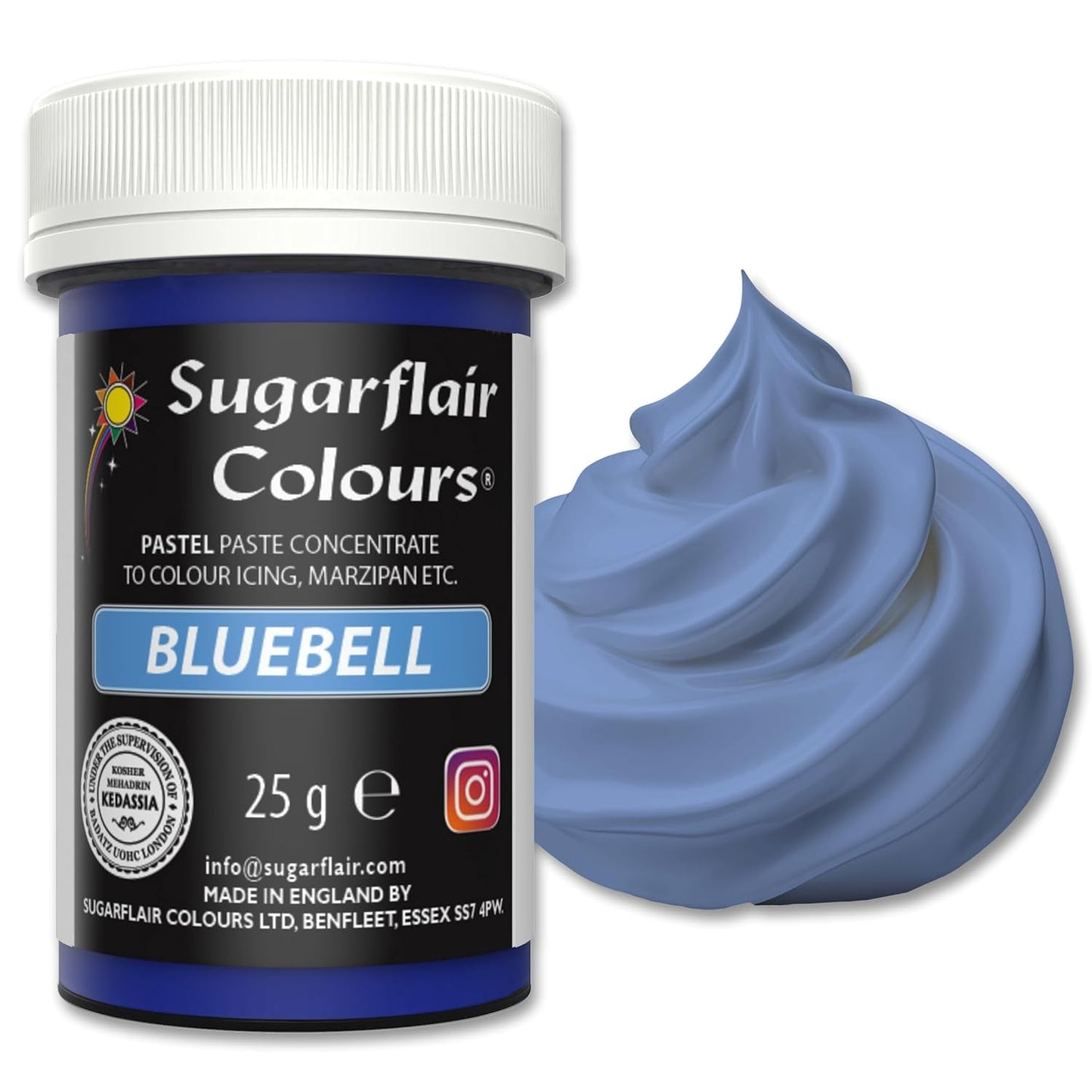 Sugarflair Pastell matfärg för pasta, klockblått, matfärg för pasta, fondant och marsipan, Spectral Concentrated Colors - 25g