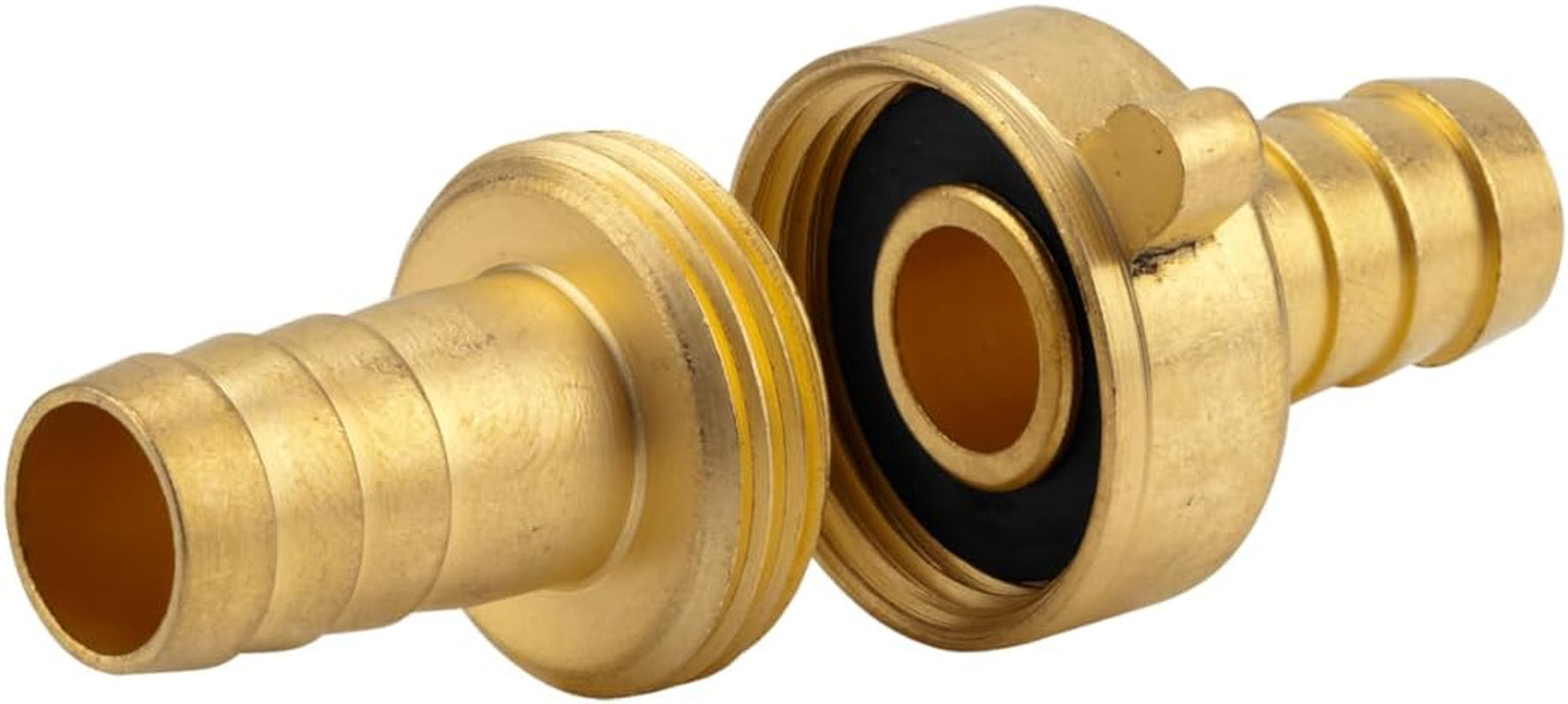 Gardena mässingsslangkoppling, 3 delar: Slangförlängningskoppling, 26,5 mm (G 3/4 tum) gänga, för 13 mm (1/2 tum) slangar (7151-20)