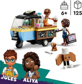 LEGO Friends Rolling Café Liten bakleksak för barn, present till flickor och pojkar 6 år, pedagogisk leksak med Aliya, Jules och Aira the Dog 42606 Byggset Beuche den LEGO-Store
