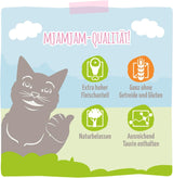 MjAMjAM - Premium Wet Cat Food - Juicy Chicken & Wild Lax 6-pack (6 x 400 g) Spannmålsfri med extra kött