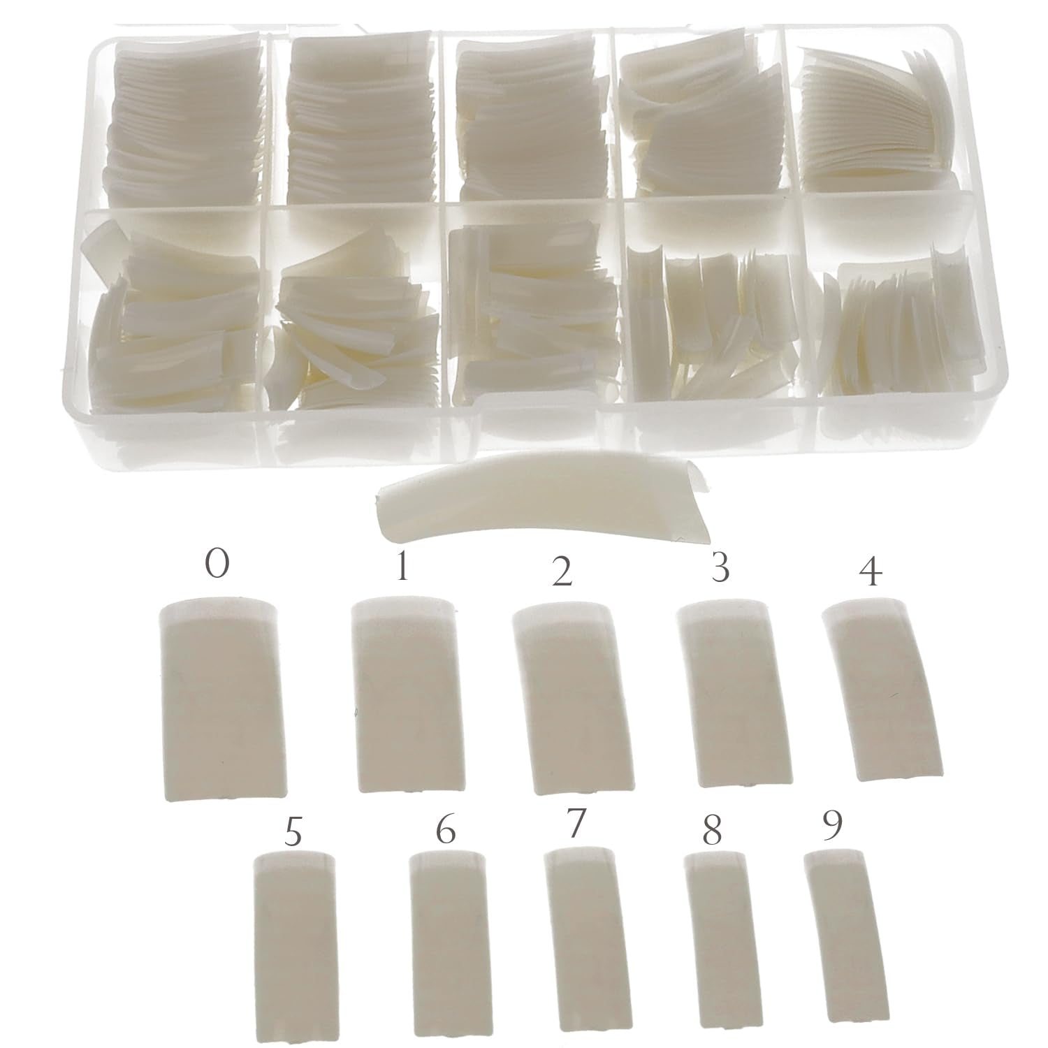 Sun Garden Nails Tipsbox 500 Tips Inkl. 3 tips limtips Nageltips lim - modellera naglar
