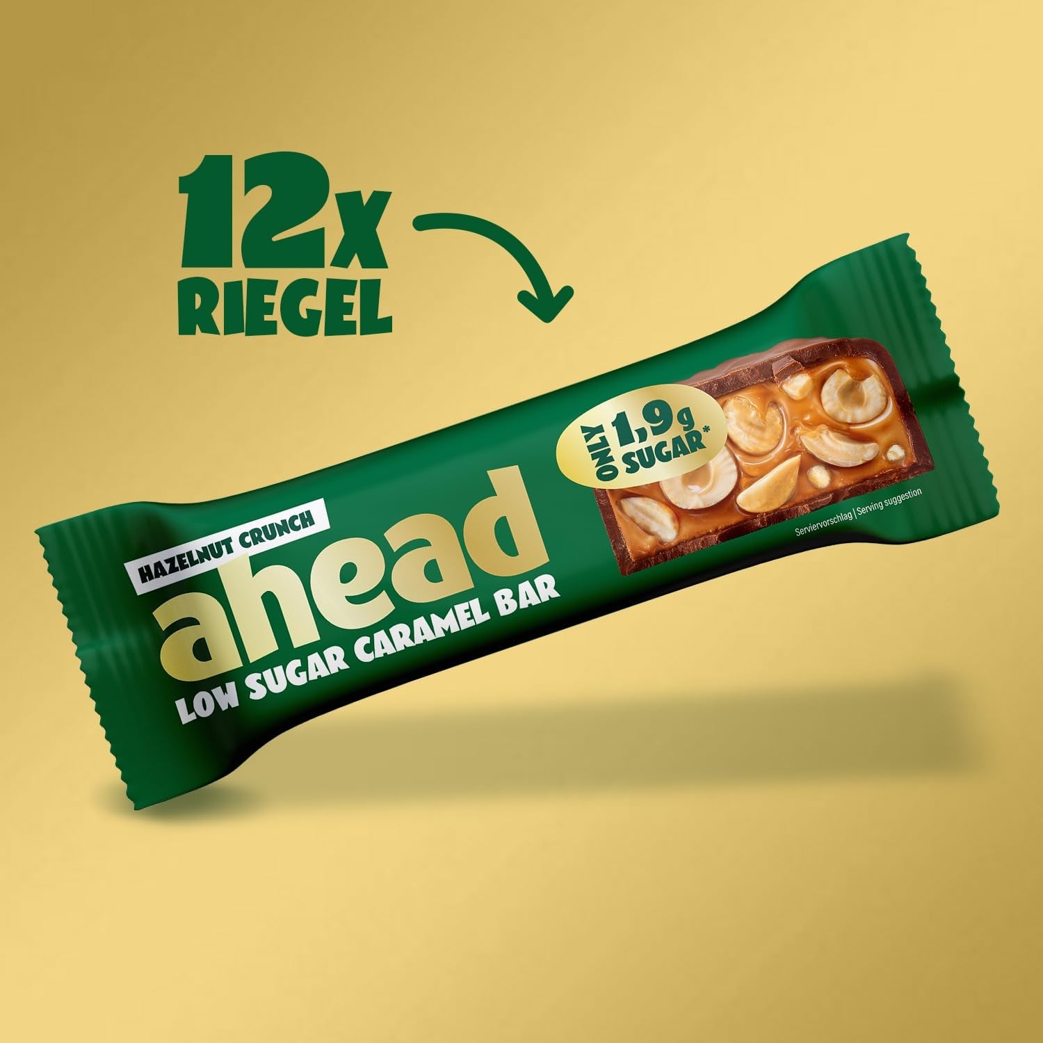Caramel Hasselnöt Chokladkakor framöver | 12 chokladkakor x 35 g utan tillsatt socker | 1,9 g socker per bar | Knasig hasselnöt och kolasmak | Lågkolhydratsgodis | Ingen palmolja