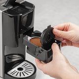 Princess 5 i 1 multikapsel espressomaskin - kompatibel med Nespresso, Dolce Gusto, Lavazza a Modo Mio och ESE-kuddar, 0,8L Kapacitet, 1450W, Silver, Svart