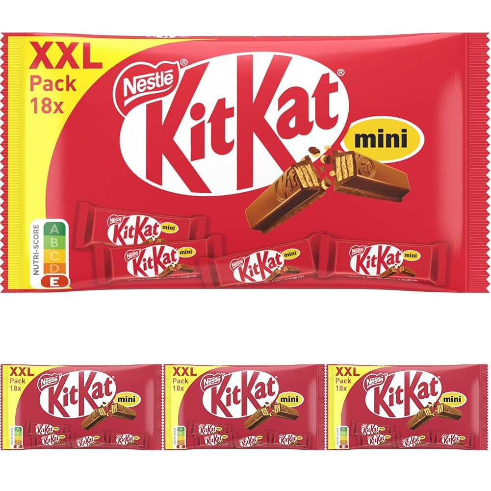Nestlé Mini XXL Chokladkakor Mjölkchoklad Crunchy Wafer Bars 4-pack (1 x 301g)