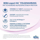 BEBA Expert HA 2 Tillskottsmjölk efter 6 månader, barnmat med hydrolyserat protein, endast laktos, palmoljefri, förpackning om 6 (6 x 550 g) Naty Shop