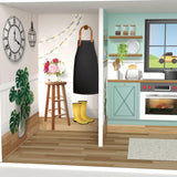Olivia'S Little World Drömland Farmhouse Barn Interaktivt dockhus i trä 3 våningar med 13 dockmöbler Tillbehör Vit TD-13632A Dockhus Naty Shop