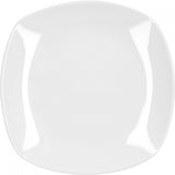 Van Well Lilli kaffeservering för 12, 36-delade fyrkantigt vitt porslinsservis med böjda kanter för ett perfekt arrangerat soffbord - Tål att diska i diskmaskin
