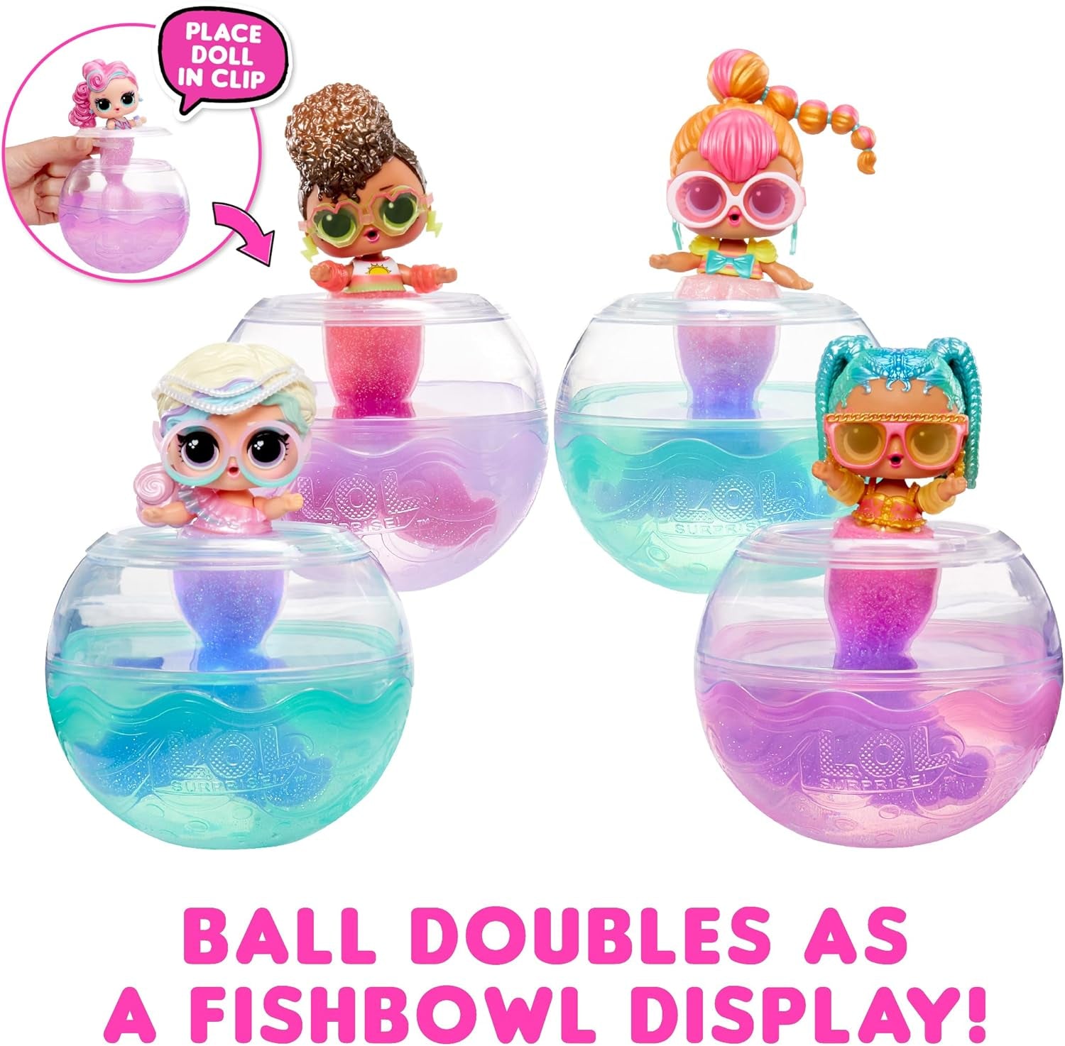 L.O.L. Överraskning! Mermaids Tots - Fashionabla minidockor med färgskiftande svansar - Lämplig för samlare, flickor och pojkar från 4 år och uppåt Naty Shop Dolls