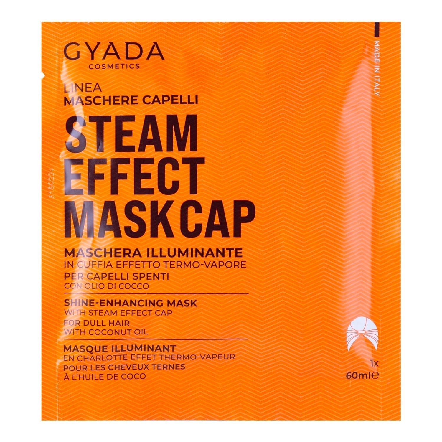 GYADA COSMETICS hårmask gjord av lätt och vitaliserande material, ger glans och mjukhet, närande och reparerande effekt, med termisk lock, baserad på kokosolja och avokado, 60 ml Naty Shop hårmask Standardtitel