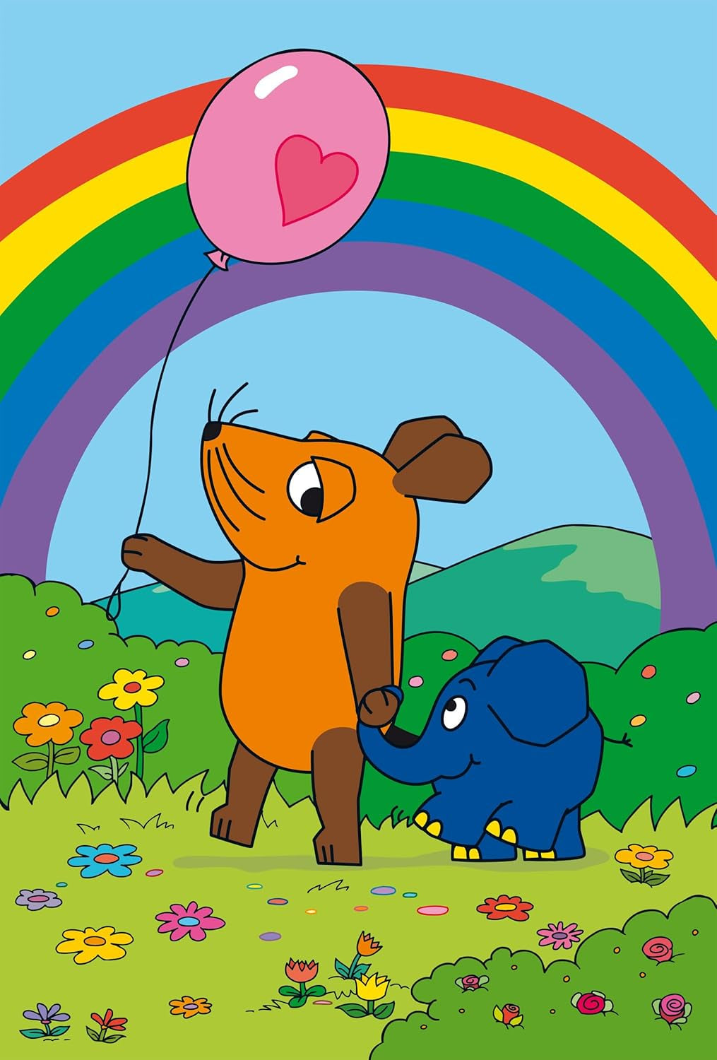 Schmidt Spiele 56212 Mus, goda vänner, 3X24 pusselbitar för barn, blå Puzzle Naty Shop