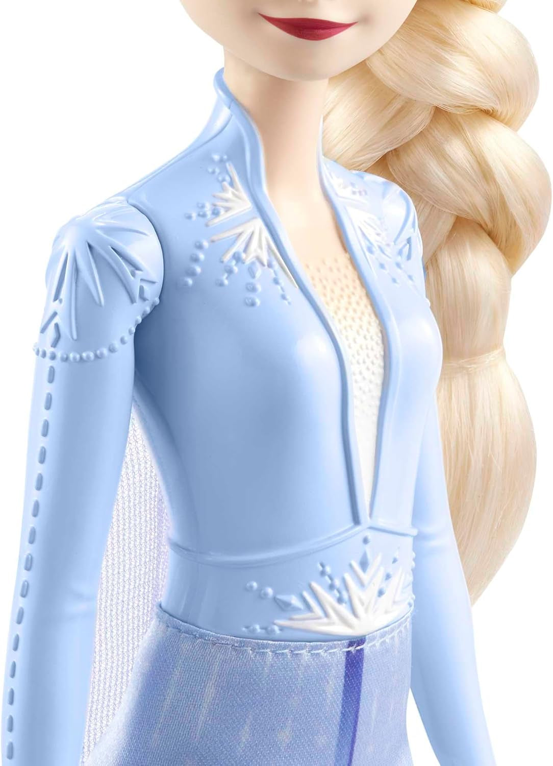 Mattel Disney Princess Elsa Doll, Ice Queen Doll i resedräkt, kammat blont hår, mobil, utdragbar kjol och stövlar, Disney presenter, 3 år gamla leksaker, HLW48 Naty Shop Dolls