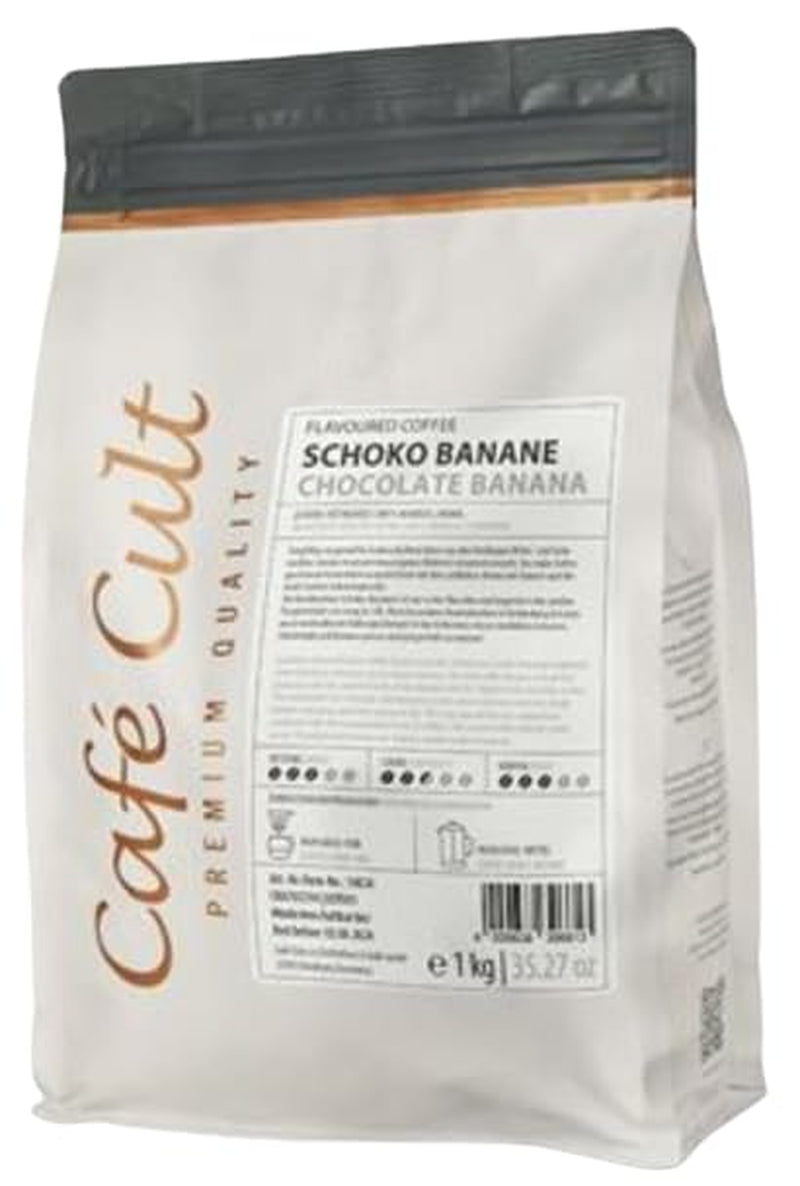 ® Kaffe med choklad och bananer i 1 kg påse, med smak av hela bönor