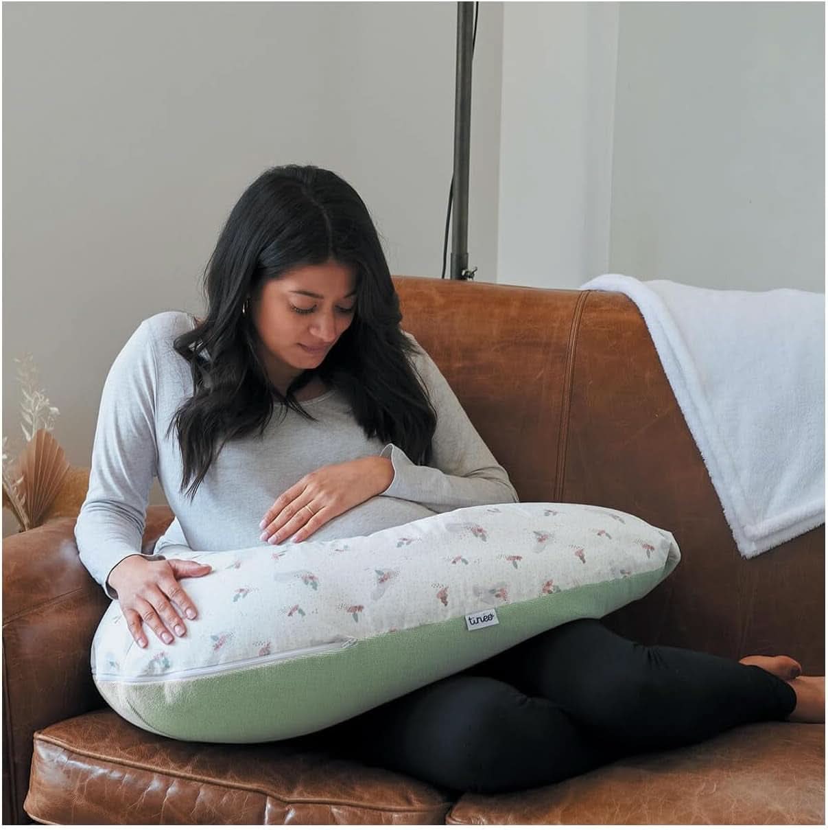 Graviditetskudde - Amningskudde - 2 i 1 multifunktionell kudde - Avtagbart överdrag 78 X 44 cm Tillbehör Mat och Amning Bebe Naty Shop