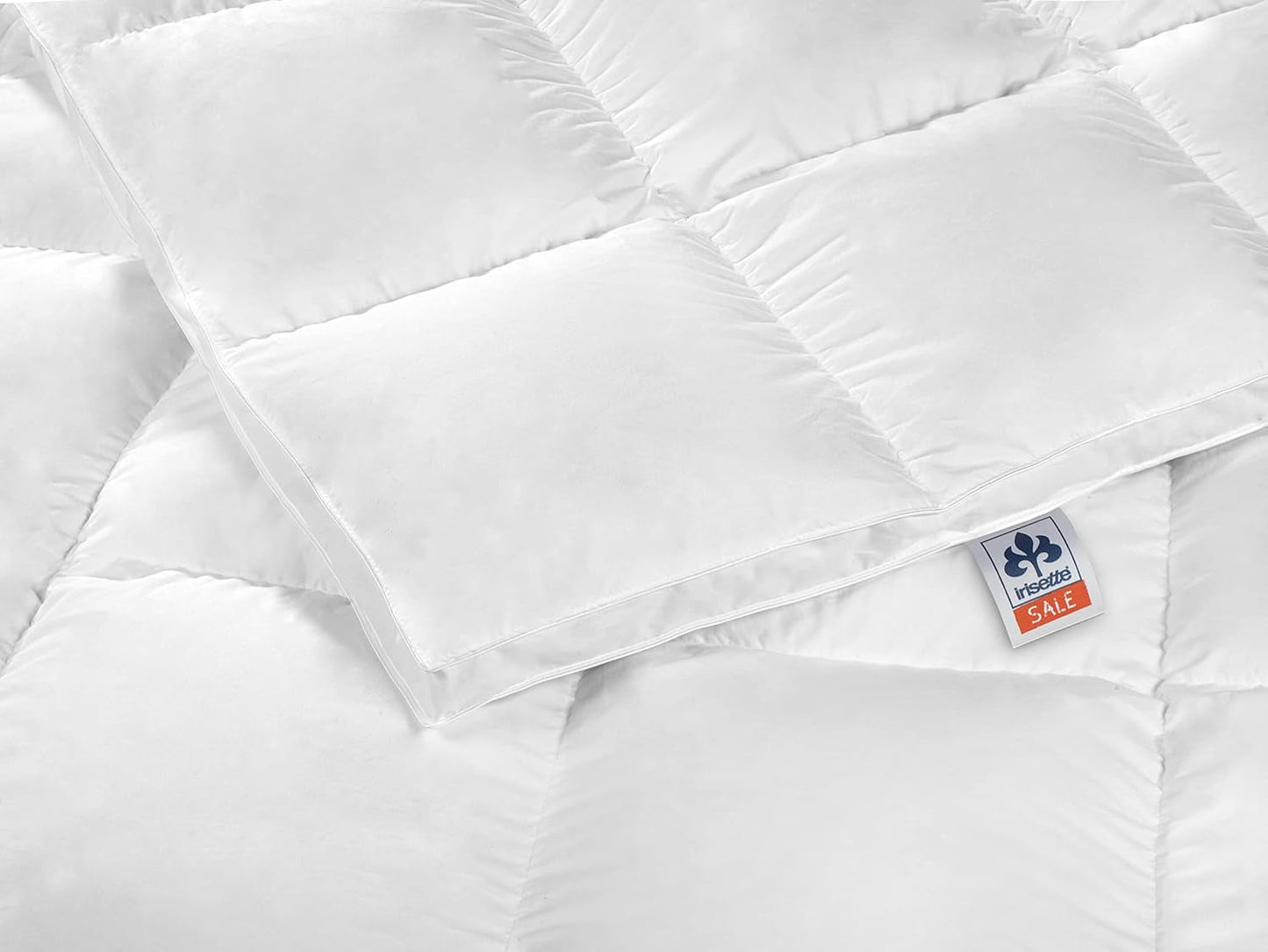 Irisette Nora duntäcke Lätt sommartäcke med 100% bomullsöverdrag, 100% klass I dunfyllning, 135 X 200 cm, Oeko-Tex certifierad, tillverkad i enlighet med tysk kvalitetsstandard Naty Shop Extra Varmtäcken och Täcken 200 X 200 Cm