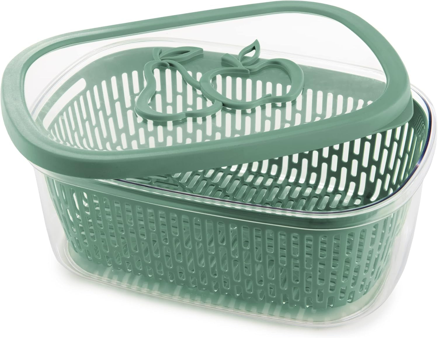 Såg för att bevara fruktsmak, plast, grön, 4 LT - rektangulära matförvaringslådor Naty Shop