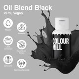 Color Mill Liquid Food Coloring Set - 5 x 20 ml oljebaserad (svart, varm rosa, lila, röd och blå) - UV-beständig - Perfekt för bakning och som topping för tårtor, muffins och tårtdekorationer