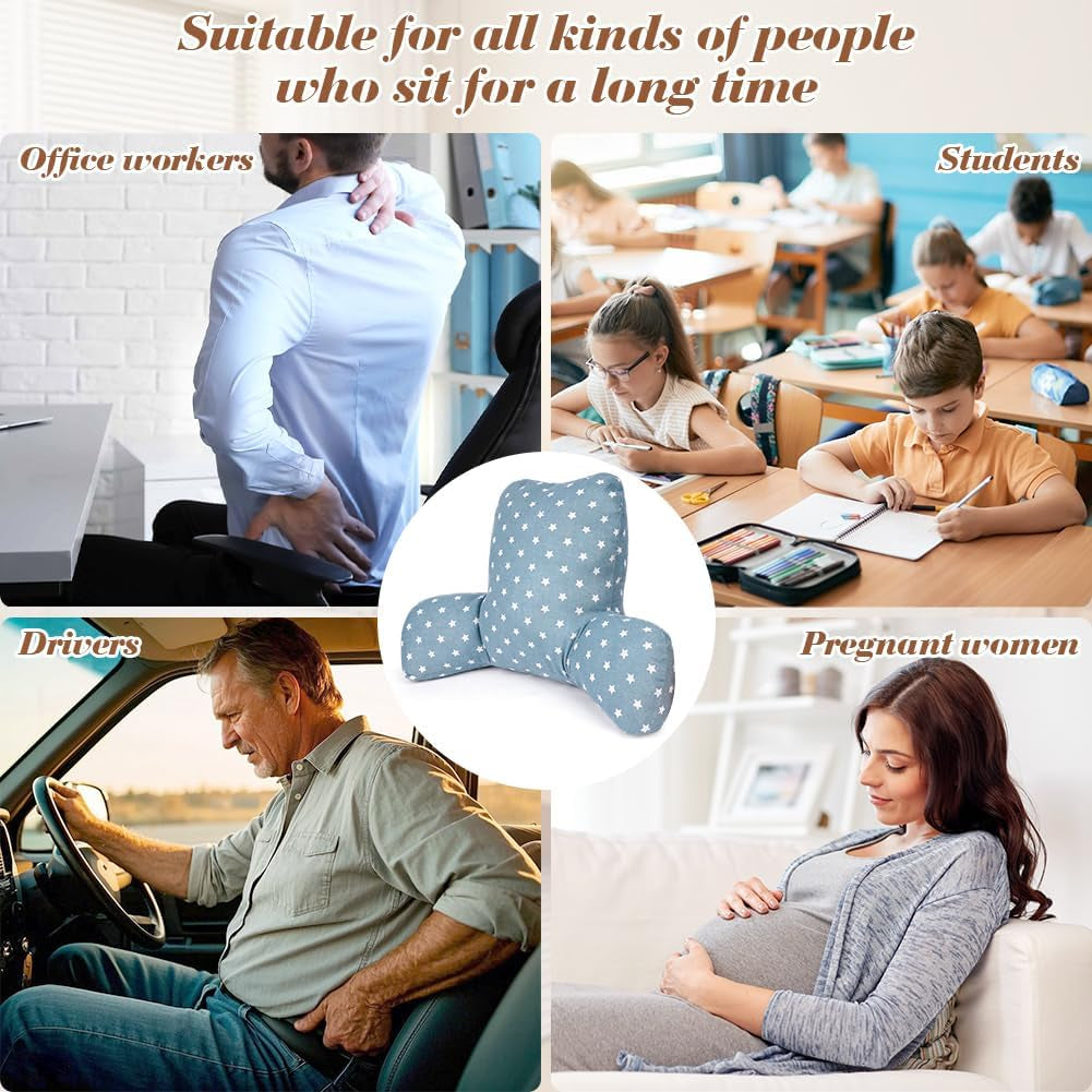 Läskudde, ryggkudde med armstöd, ryggstöd i säng eller soffa, sängstödskudde för läsning, arbete och lek