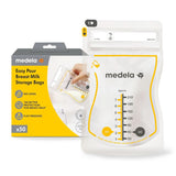 Medela Easy Pour Muttermilchbeutel Zum Einfachen Ausgießen, 100 Stück, 210 Ml, Auslaufsichere Einweg-Muttermilchbeutel Mit Überlaufschutz, Stillhelfer Tillbehör Mat och amning Baby Naty Shop 50