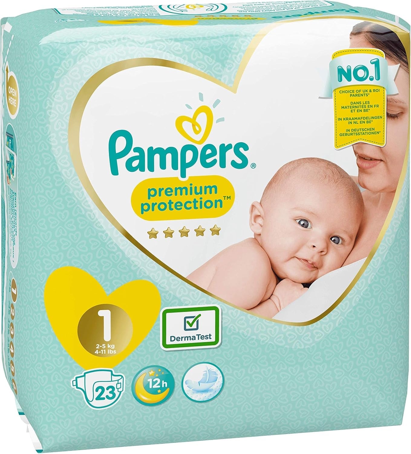 Pampers Premium Protection New Babyblöjor, storlek 1 (nyfödd), 22 st
