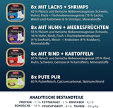 animonda Vom Feinsten Adult Fish & Meat Variety (32 x 100 g), våtfoder för vuxna katter, spannmålsfri och sockerfri kattmat, fina biffar i bitar
