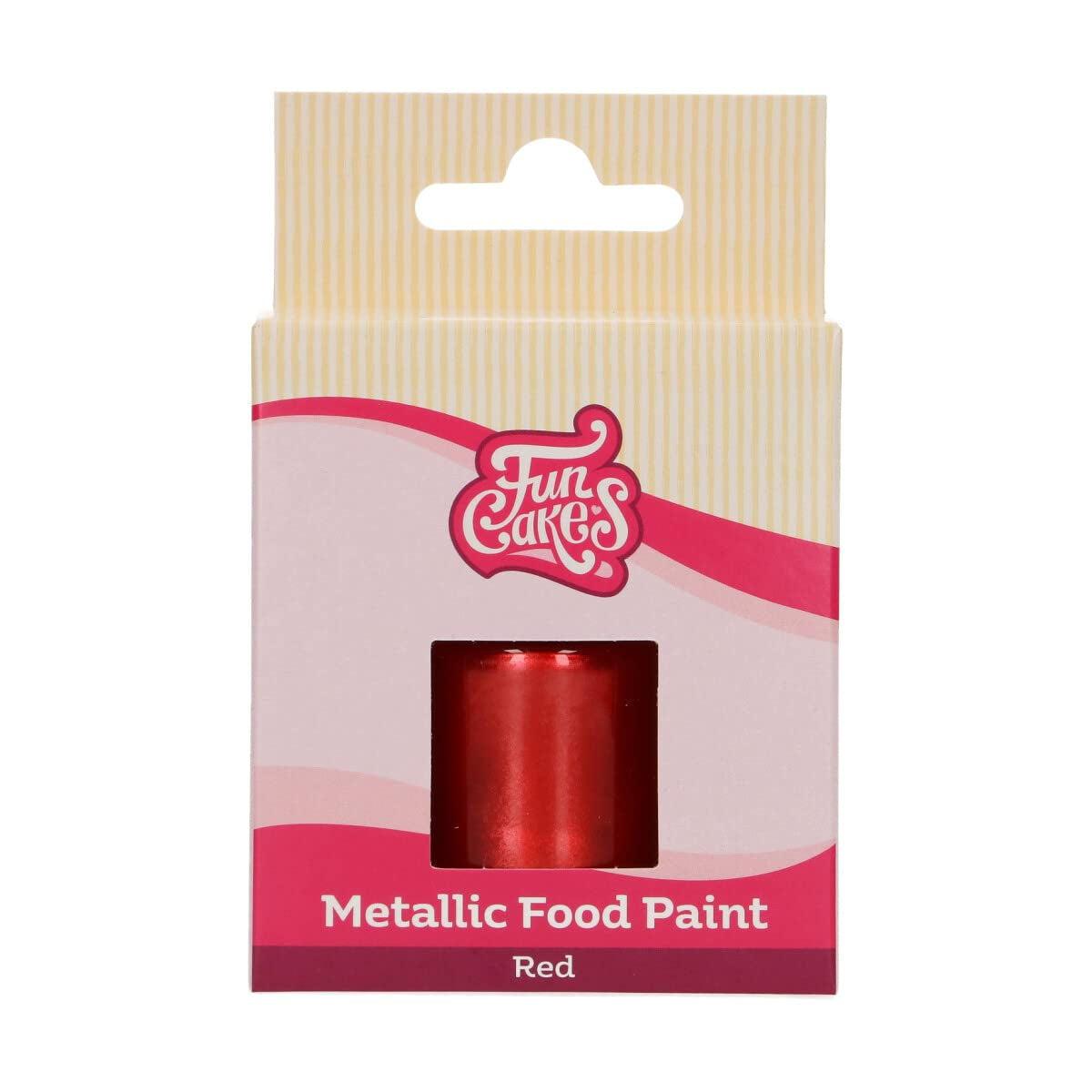 Funcakes Red Metallic Food Paint: Skapa metalliska effekter på fondant, marsipan, royal glasyr och kakor. 100% ätbar matfärg, Halal, lämplig för vegetarianer och veganer, 30 ml