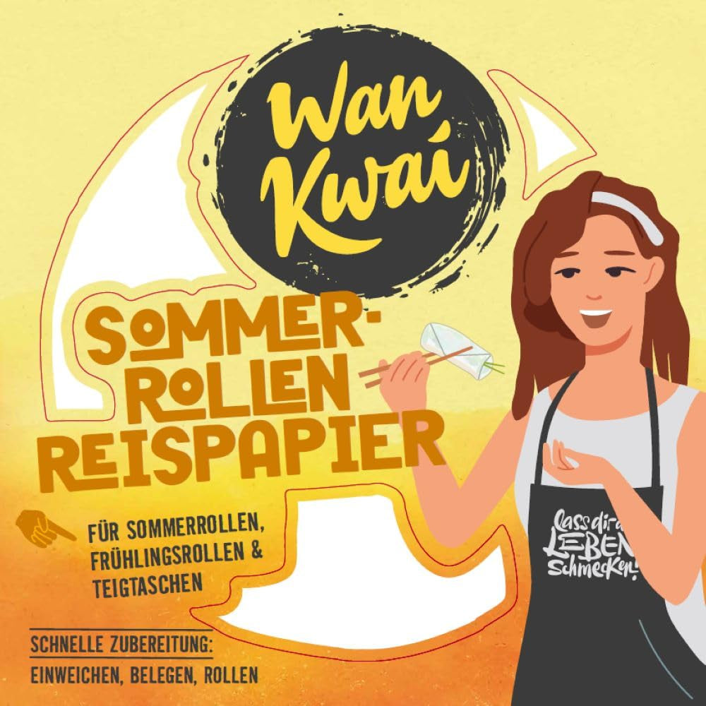 Wan Kwai Summer Roll Rice Paper 200g – Kräver lätt blötläggning, perfekt för krispiga vårrullar, färska sommarrullar eller ångade dumplings