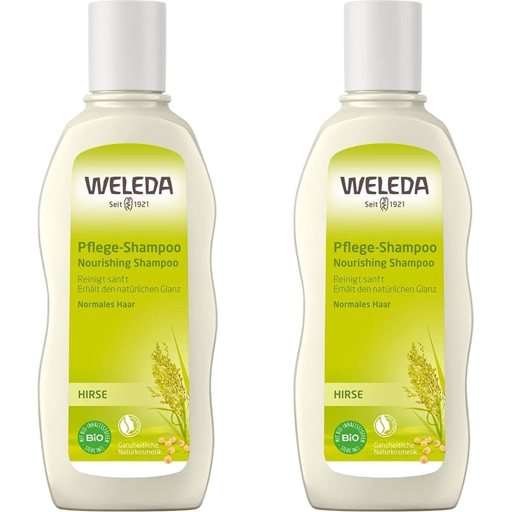 WELEDA Organic Millet Care Shampoo, skonsam rengöring, 190 ml dusch och bad Naty Shop 2 x 190 ml Care schampo