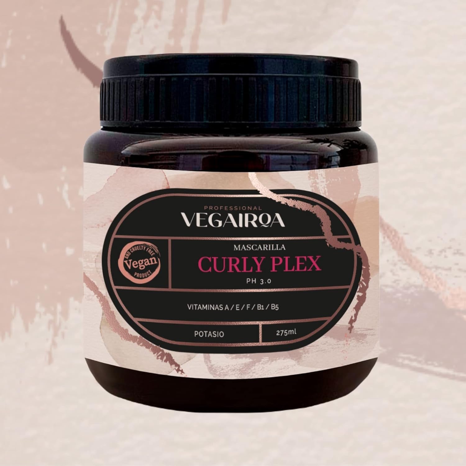 VEGAIROA - Curly Plex Mask - Mask för definierade lockar utan frizz - Djup fuktgivande vård - För lockigt eller vågigt hår - Professionell vegansk frisörprodukt - 300ml Naty Shop Hair Mask