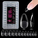 504st Ballerina Medium Gel Nageltyper: Gel Nail Tips PMMA False Nails Nagelförlängningar Konstgjorda naglar 12 storlekar