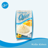 Q RICE | Weißer Klebreis Langkorn aus Thailand | Aromatisch mit klebriger Textur | Idealisk för curry, sushi, mochi eller rispudding 1 x 1 kg