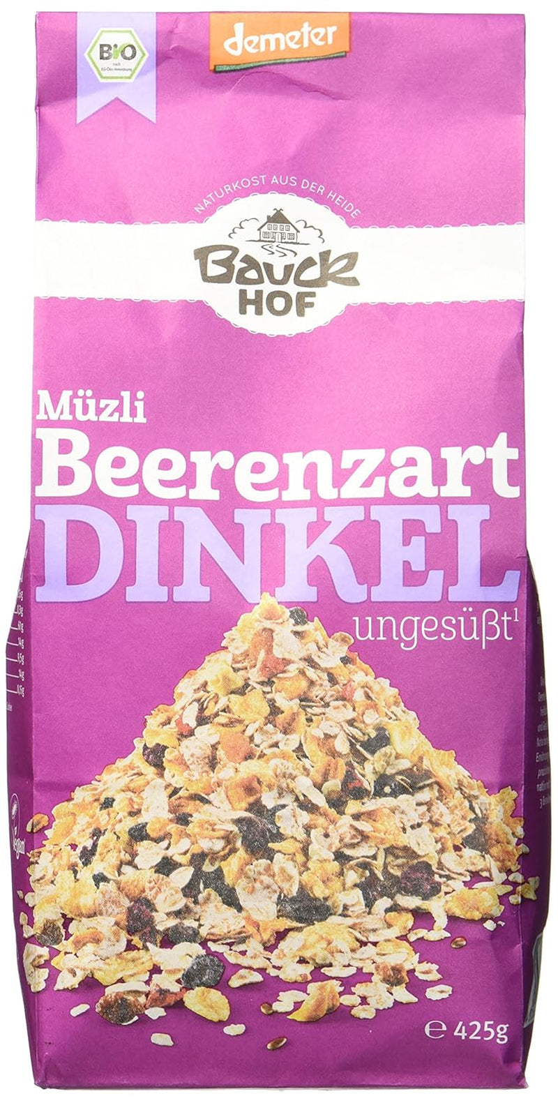 Hof dinkelbärsmakande müsli, osötad, 425 g