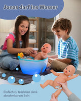 BABY Born Jonas - babydocka 43 cm - 10 funktioner inklusive tillbehör och madrass - Fungerar helt utan batterier - Lämplig för barn från 3 år och uppåt