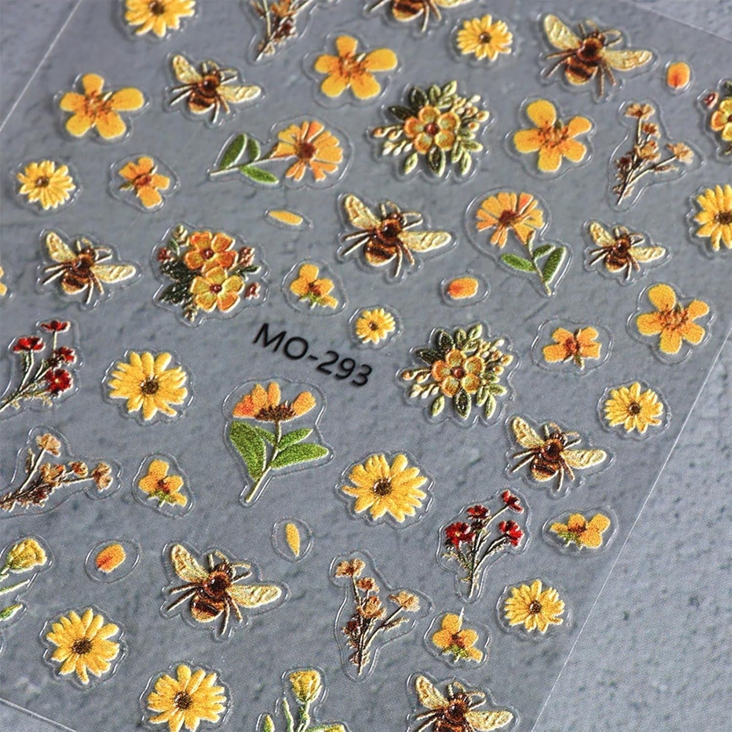 3 Stück Nagelsticker Set-Selbstklebende Nagelfolie Mit Blumen- Und Bienenmotifen-Nagelkonstklistermärke Für Kreatives Nageldesign-Nageltattoos Und Zubehör