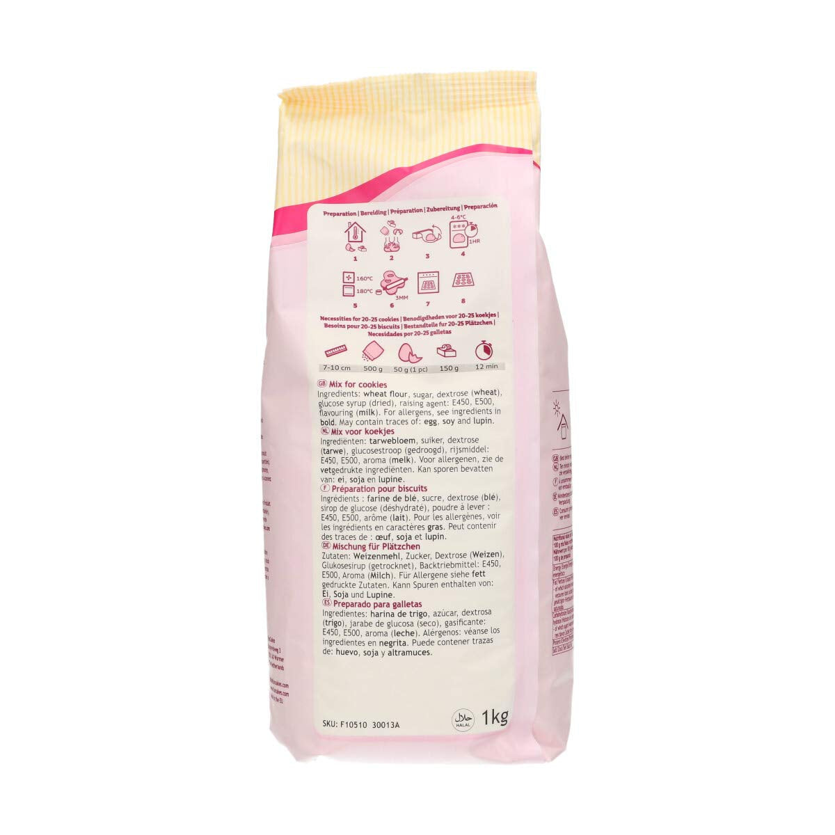 Funcakes Mix Für Kekse: Einfach Zu Verwendende, Knusprige Und Knusprige Kekse, Perfekt Zum Dekorieren Mit Fondant- Oder Royal Icing, Auch Als Tortenkruste Geeignet, Halal., 1 Kg Mix för bakning och matlagning Naty Shop