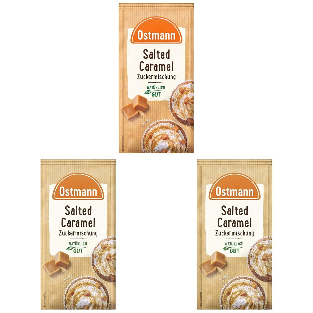 Ostmann Gewürze – Salted Caramel Zuckermischung, süß-salzige Mischung für Kekse, Gebäck och desserter, 30 g i påse