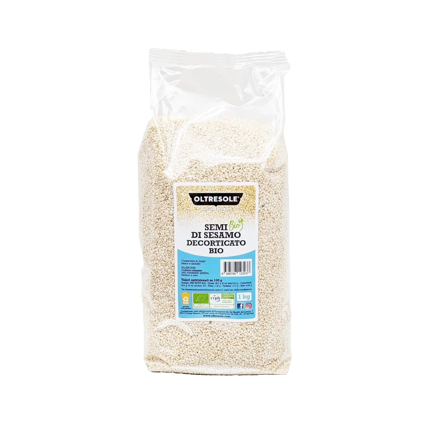 Ekologiska sesamfrön 3 kg, råa ekologiska oljefrön, vit sesam, naturligt skalad, orostad, källa till kalcium och järn, ekonomipaket